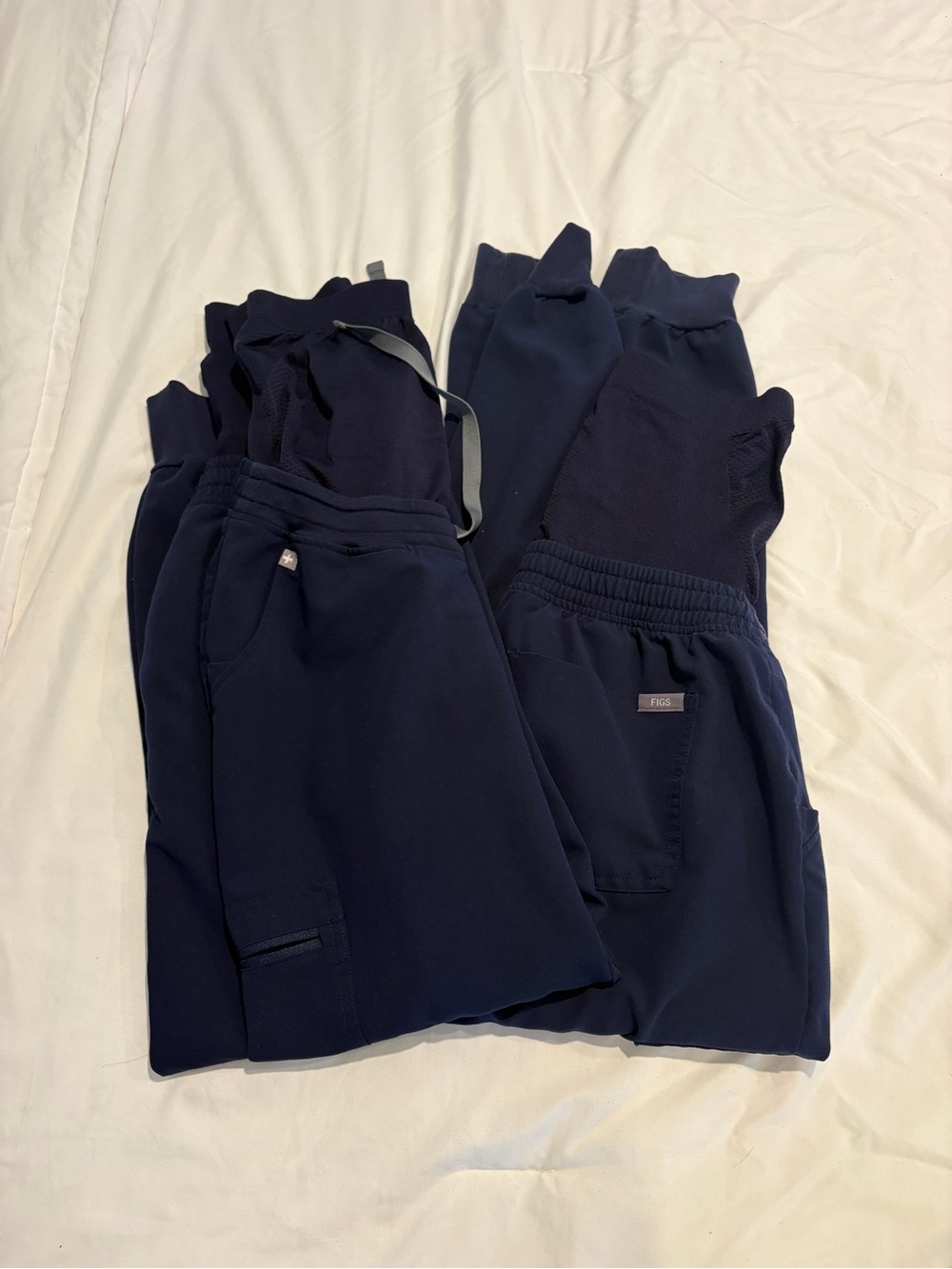 Like New Figs Navy Maternity Scrub Pants -Two Pairs